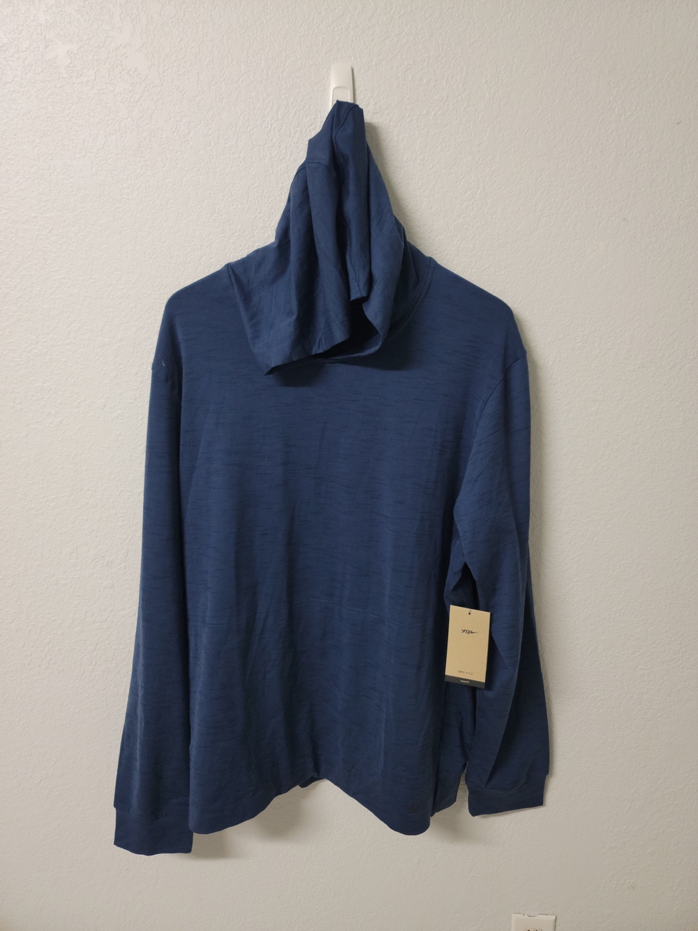 NEW Nike Yoga Dri-FIT Navy Blue Pullover Hoodie Men's XL